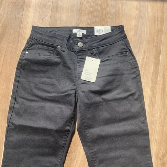 croft & barrow midrise cuffed black jean Capri size 0 - Picture 4 of 16